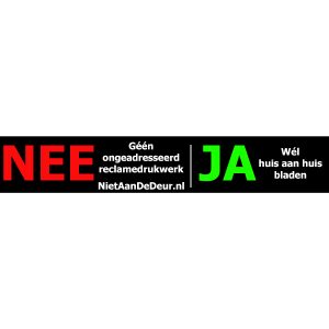 Nee / Ja Reclamedrukwerk Sticker