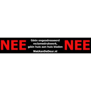 Nee / Nee Reclamedrukwerk Sticker