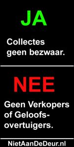 Originele, officiële, goedkoopste Geen Verkoop Stickers - aan De DeurNiet Aan De Deur | Op een nette manier dat je niet gestoord wilt worden.