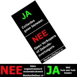 Combi: Ja / Nee + Nee / Ja Reclamedrukwerk Sticker