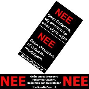 Combi: Nee / Nee + Nee / Nee Reclamedrukwerk Sticker