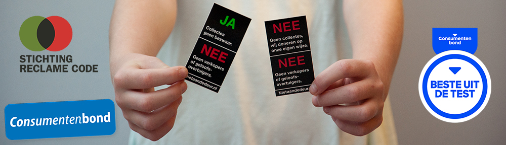 Niet Aan De Deur – de originele en officiële stickers tegen verkoop aan de deur.